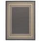 Nourison Horizon HOZ03 Charcoal 9" x 12" Indoor/Outdoor Area Rug, , large
