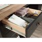 Sauder Cottage Road L-Shaped Desk in Raven Oak and Lintel Oak, , large