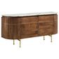 Pacific Landing Ortega 4-Door Sideboard in Natural, White and Brass, , large