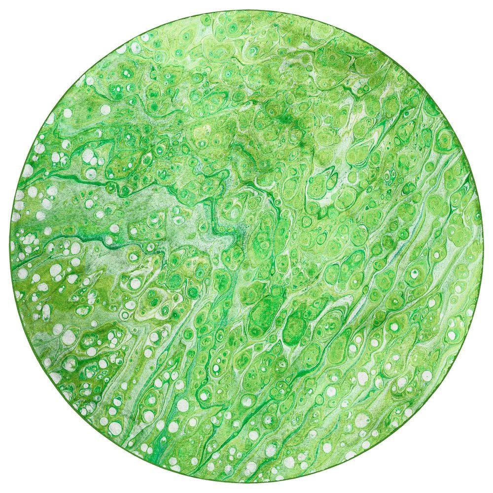 Dalyn Rug Company Kikiamo Lime-In 8&#39; Round Area Rug, , large