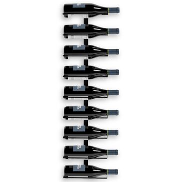 HOMLUX 9-Bottle Metal Wall Mounted Wine Rack in Black, , large