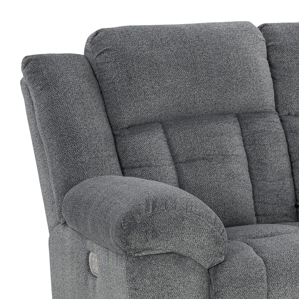 Ashley Tip-Off Power Reclining Loveseat in Slate, , large