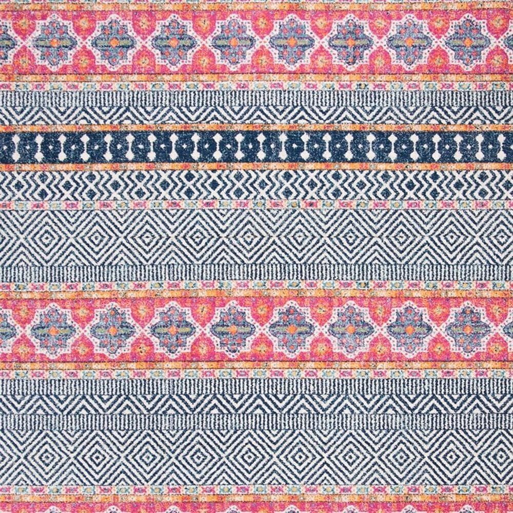 Safavieh Madison MAD797N 5&#39; Square Navy and Ivory Area Rug, , large