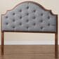 Baxton Studio Premala King Panel Headboard in Walnut Brown, , large