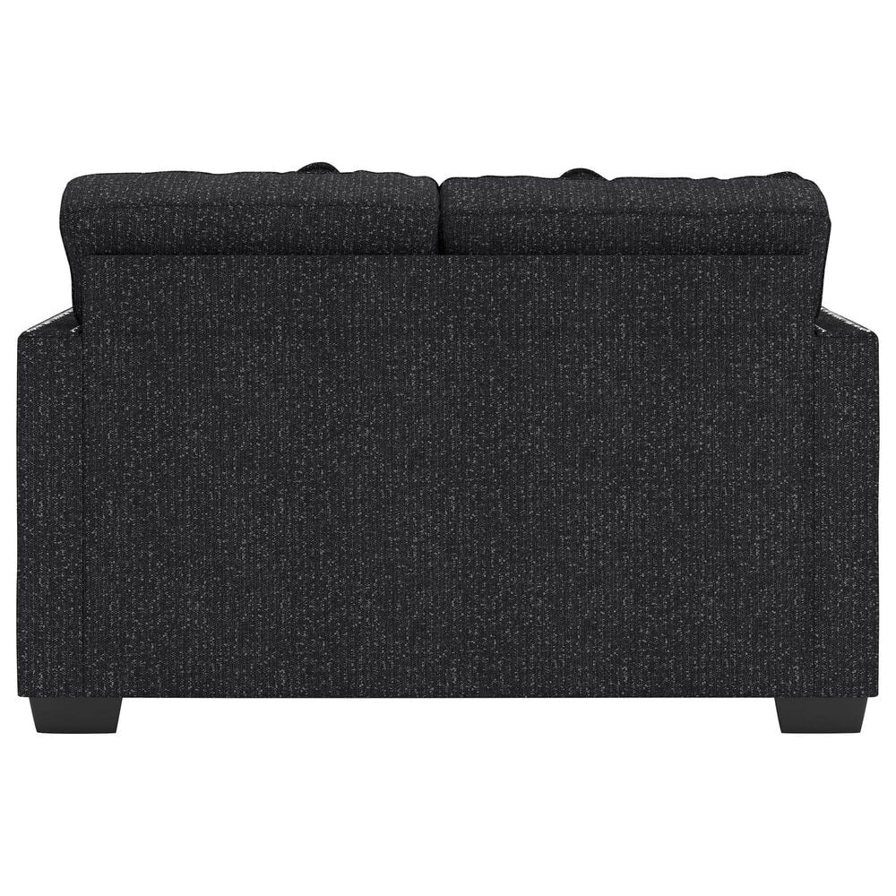 Ashley Jasmine Peaks Stationary Loveseat in Coal, , large