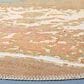 Safavieh Barbados Tropical Beach BAR560 5"3" Round Gold and Blue Indoor/Outdoor Area Rug, , large