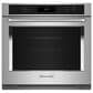 Kitchenaid 2-Piece Kitchen Package with PrintShield Stainless Steel 30" Single Wall Oven and 36" Black Electric Cooktop, , large