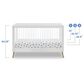 Delta Sloane 4-In-1 Acrylic Convertible Crib in Bianca White and Melted Bronze, , large