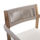 Hearth and Haven 5-Piece Outdoor Dining Set with Cream Cushion in Light Teak, , large