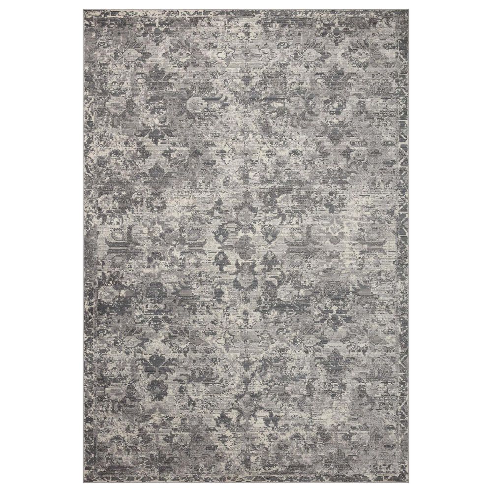 Loloi Indra 5" x 7"10" Charcoal and Silver Area Rug, , large