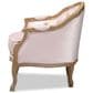 Baxton Studio Genevieve Arm Chair in Light Pink, , large