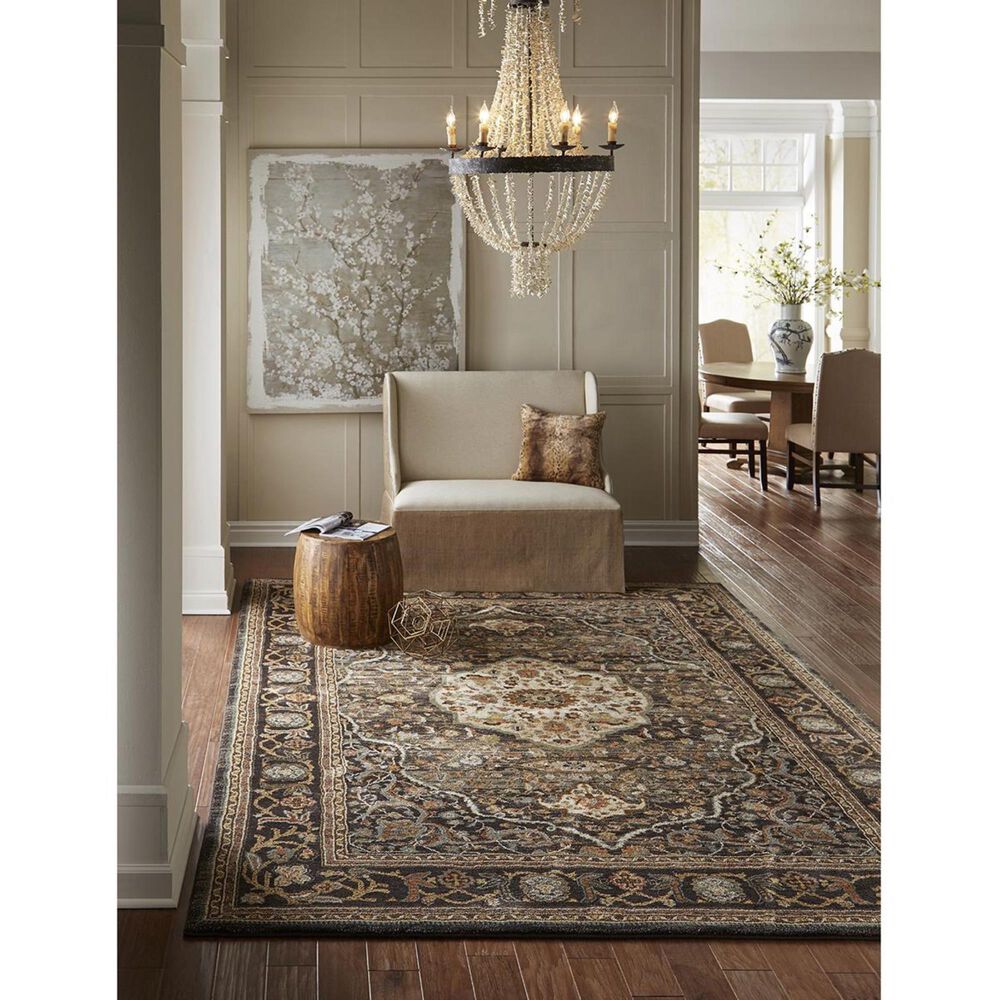 Karastan Spice Market 90661-09097 8&#39; x 11&#39; Charcoal Area Rug, , large