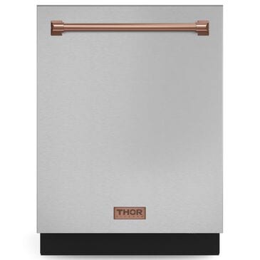 THOR KITCHEN Gordon Ramsay 24" Built-In Dishwasher with Rose Gold Handle Kit in Stainless Steel, , large