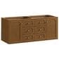 James Martin Laurent 60" Double Bathroom Vanity in Honey Oak with 3 cm Parisien Bleu Silestone Top, Rectangular Sinks and FreePower Wireless Charger, , large