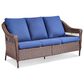 Sunwell Garden 5-Piece Patio Chat Set with Two Ergonomic Swivel Chairs in Navy, , large