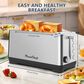 HOMLUX 4-Slice Extra Wide Long Slot Toaster in Silver, , large