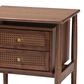 Baxton Studio Alyssa 2-Drawer Nightstand in Walnut Brown, , large