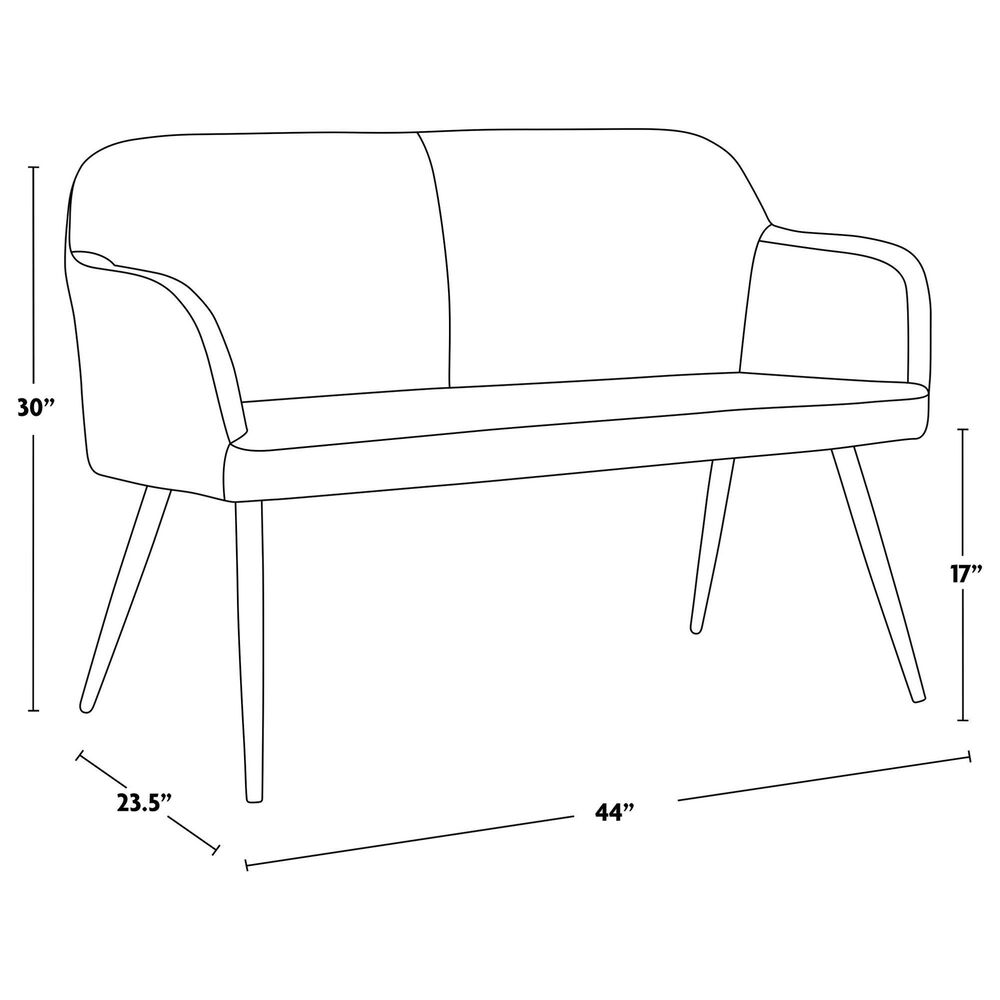 Lumisource Daniella Upholstered Bench in Black, , large