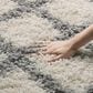 Safavieh Dallas Shag SGD258F-214 2"3" x 14" Ivory/Grey Runner, , large
