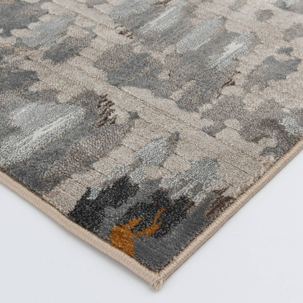 Central Oriental Adore Zed 7&#39;10&quot; x 9&#39;10&quot; Grey and Orange Area Rug, , large