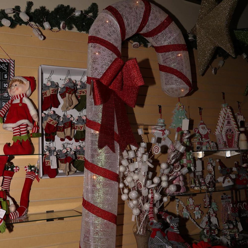 The Gerson Company GIL/Sterling 72" Lighted Lantern Candy Cane, , large