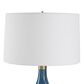 Uttermost Riviera Table Lamp in Blue and Antique Brass, , large