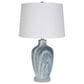 Lamps Per Se 27.5" Polyresin Table Lamp in Blue and Grey, , large