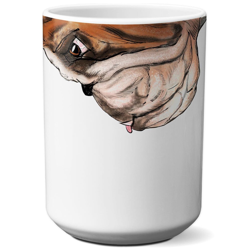 American Brand Studio 15 Oz Bulldog Snout Mug in White, , large