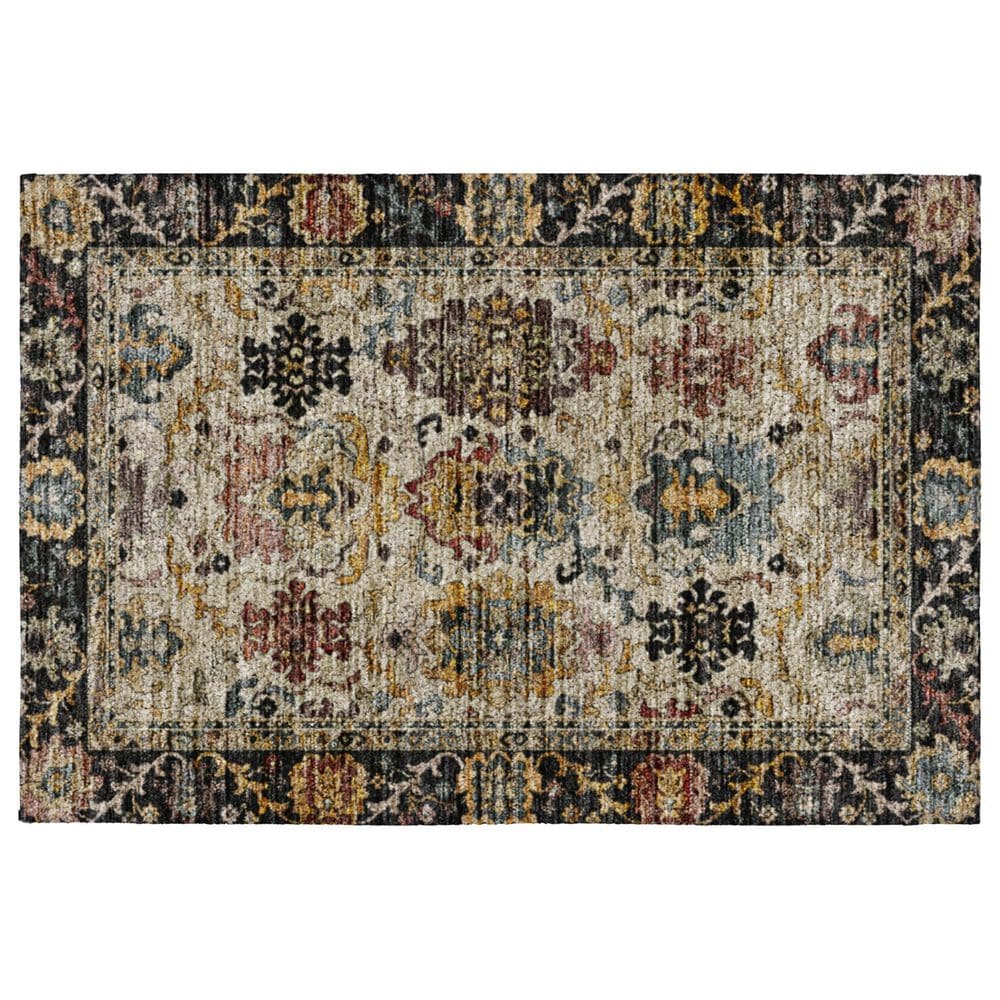 Dalyn Rug Company Silk Road Black, Ivory, Gold, Copper, Blush, Aloe and Wheat 1"8" x 2"6" Area Rug, , large