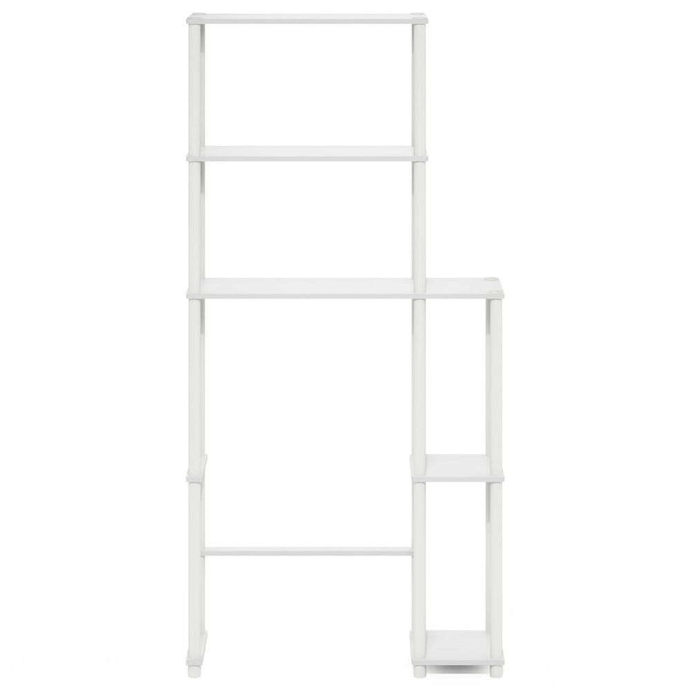 HOMLUX Turn-N-Tube 5-Shelf Toilet Space Saver in White, , large