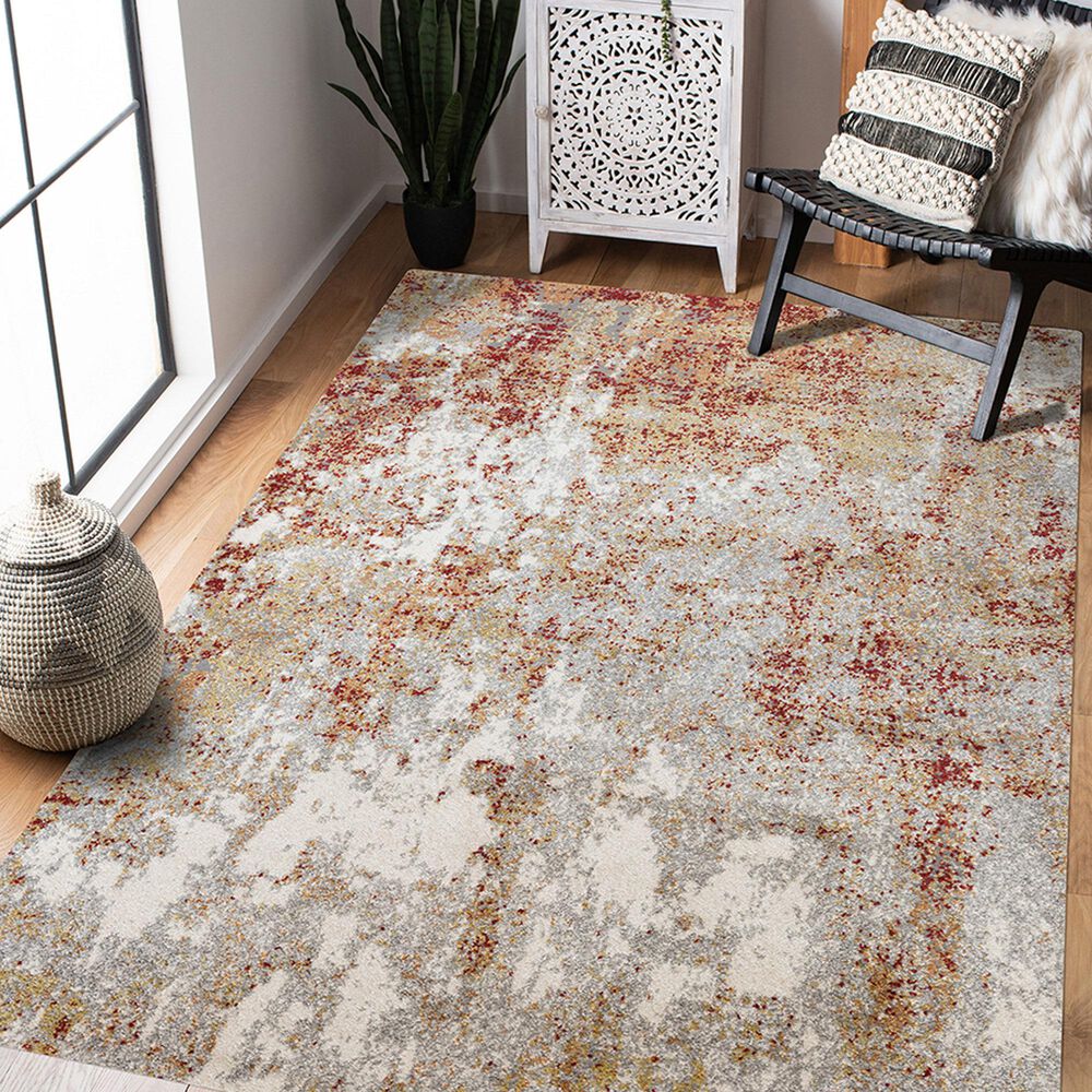 Amer Rugs Yasmin 9&#39; x 13&#39; Red and Cream Area Rug, , large