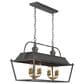 Golden Lighting Christoff 8-Light Linear Pendant in Antique Black and Gold, , large