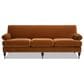 Jennifer Taylor Home Alana Stationary Sofa in Burnt Orange Velvet, , large
