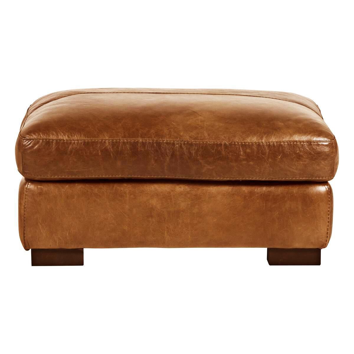 Softline leather sofa shop in splendor chestnut