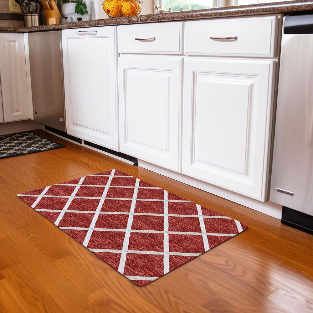 Dalyn Rug Company York 1&#39;8&quot; x 2&#39;6&quot; Red Indoor/Outdoor Area Rug, , large