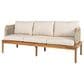 Hearth and Haven 5-Piece Outdoor Conversation Set with Weather Rope and Beige in Teak, , large
