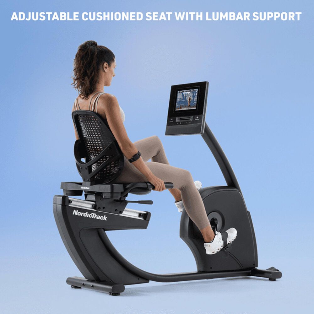 NordicTrack New 10 Recumbent Exercise Bike in Black, , large