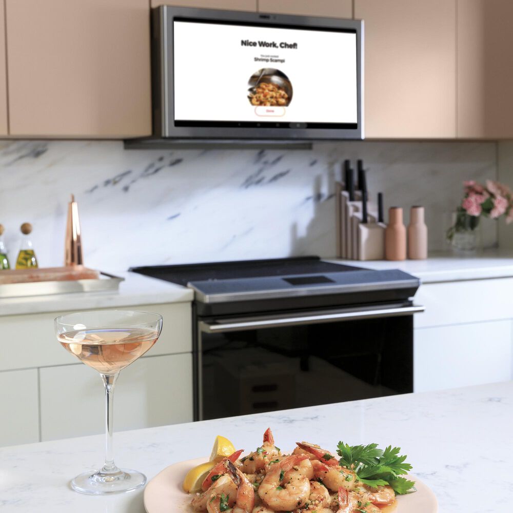 Cafe 5.3 Cu. Ft. Slide-In Electric Range in Brushed Stainless, , large