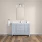 37B Kinsale 48" Single Bathroom Vanity Cabinet in Soft Blue with White Composite Stone Top and Backsplash, , large