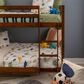 Linon Home Decor Perryton Twin Over Twin Bunk Bed in Warm Oak, , large