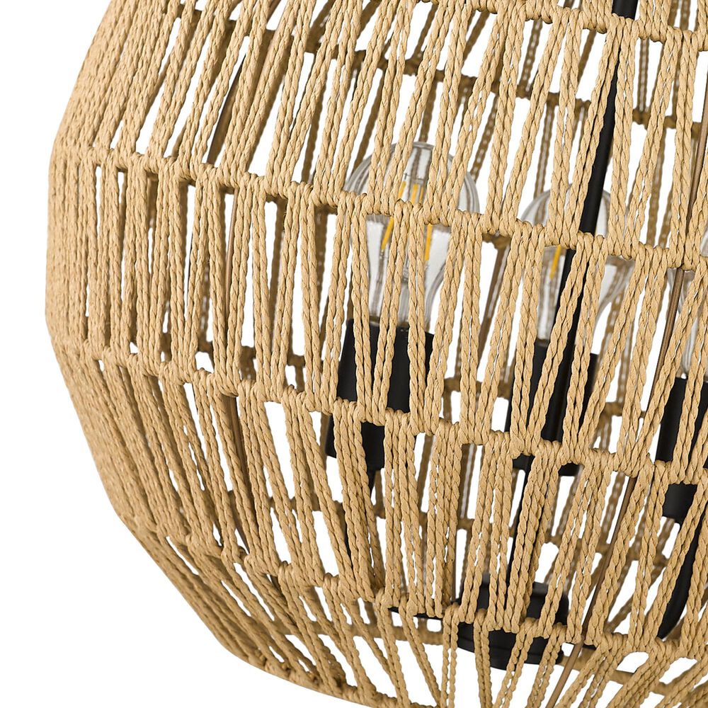 Golden Lighting Florence 3-Light Pendant in Matte Black, , large