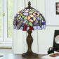 Cal Lighting 8" Tiffany Accent Lamp in Antique Brass, , large