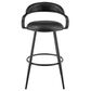 Armen Living Gardenia Swivel Counter Stool in Black, , large