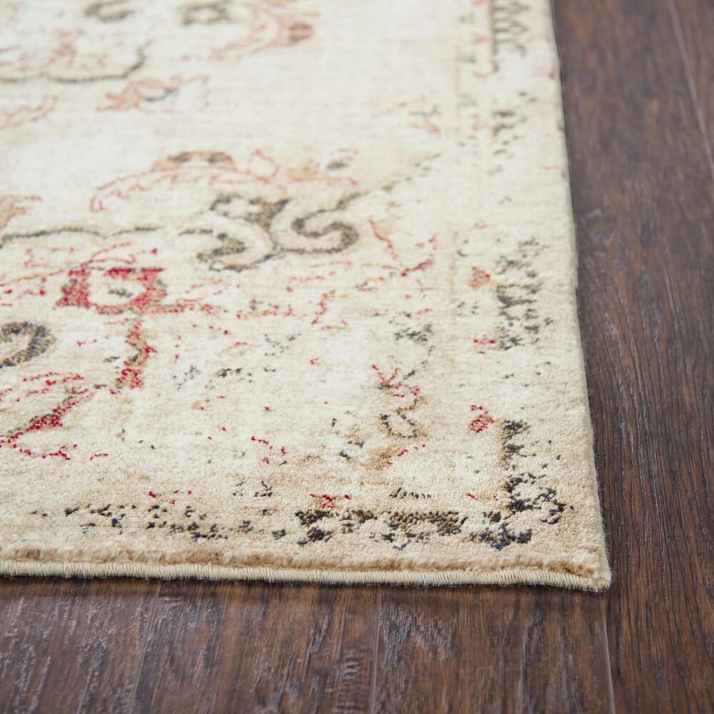 RIZZY Gossamer Beige, Grey and Red 9&#39; x 12&#39; Area Rug, , large