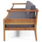 Hearth and Haven Aston Outdoor Sofa with Teak Frame in Gray, , large