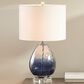 Hampton Park Borel Ombre Glass Table Lamp in Plated Silver and Dark Blue, , large