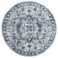 Safavieh Oregon 6"7" Round Navy and Ivory Area Rug, , large