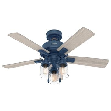 Hunter Hartland 44" Ceiling Fan with LED Lights in Indigo Blue, , large