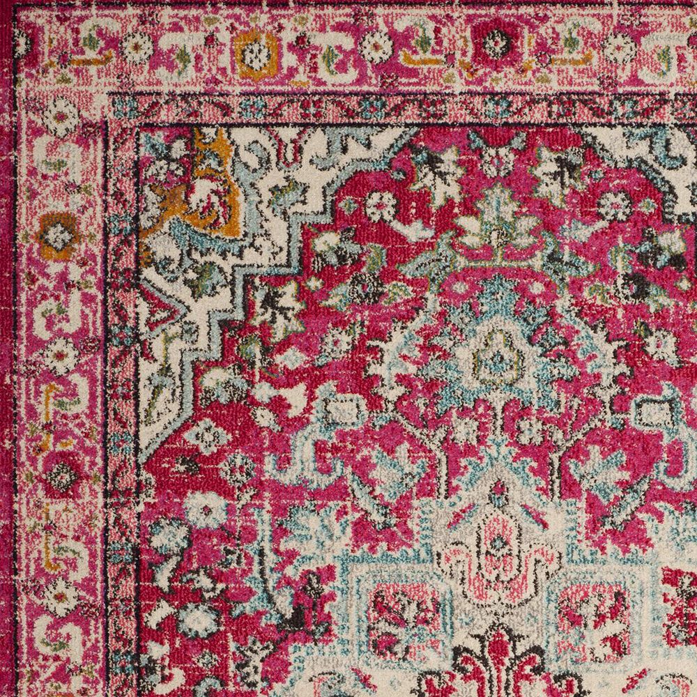 Safavieh Monaco MNC250J-3 3&#39; x 5&#39; Fuchsia/Light Blue Area Rug, , large