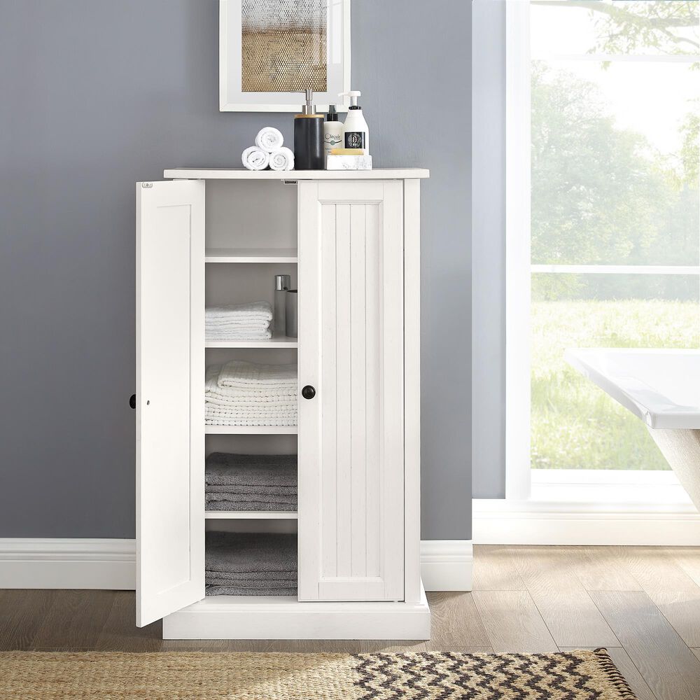 Crosley Furniture Seaside Accent Cabinet in White, , large